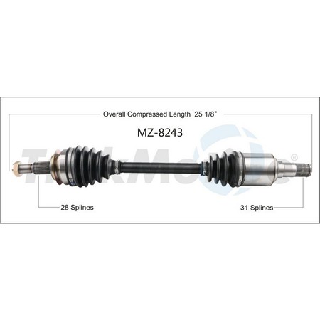 SURTRACK AXLE Cv Axle Shaft, Mz-8243 MZ-8243